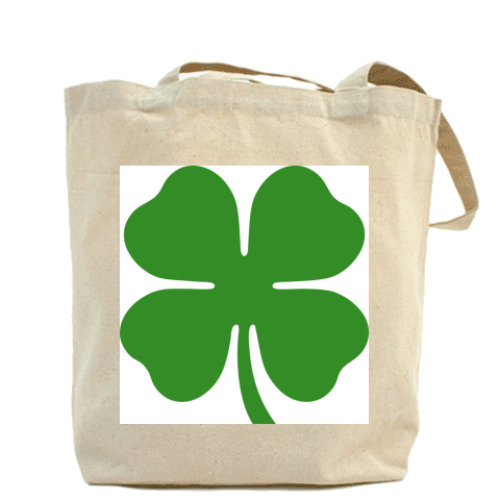 Сумка шоппер с принтом Клевер четырехлистник