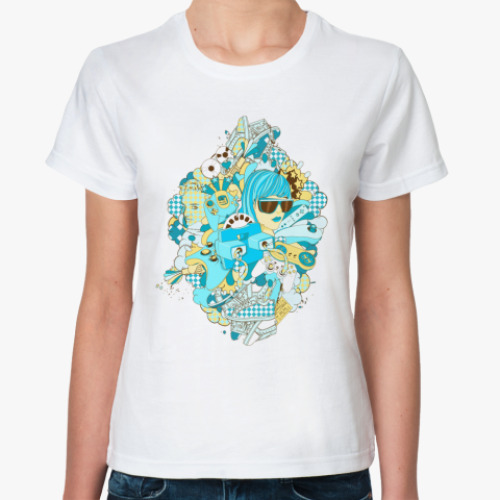 Классическая футболка с принтом play