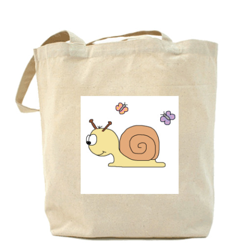 Сумка шоппер с принтом Улитка