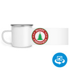 Кружка металлическая белая (круговая запечатка)