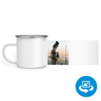 Кружка металлическая белая (круговая запечатка)