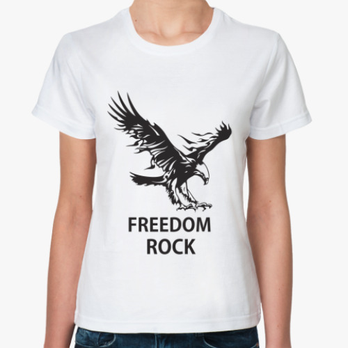Классическая футболка с принтом  FREEDOM ROCK