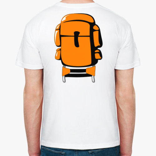 Футболка с принтом рюкзак