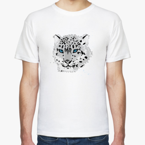 Футболка с принтом Снежный барс