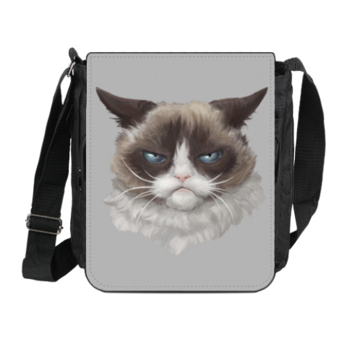 Сумка на плечо (мини-планшет) Grumpy Cat / Сердитый Кот