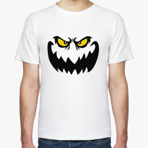 Футболка с принтом  Страшное лицо
