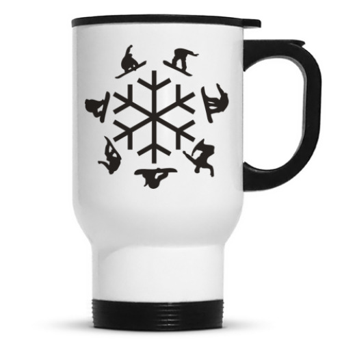 Кружка-термос с принтом snowboard