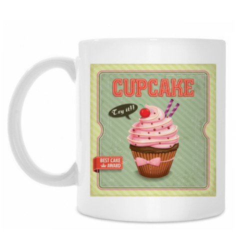 Кружка с принтом Пироженое Cupcake