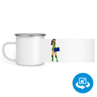 Кружка металлическая белая (круговая запечатка)