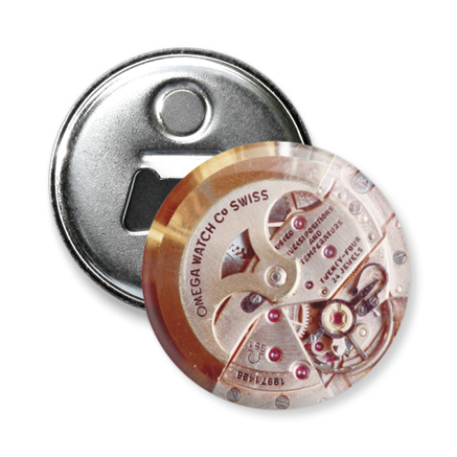 Магнит-открывашка с принтом Часы Omega