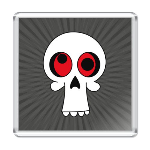 Магнит с принтом Череп