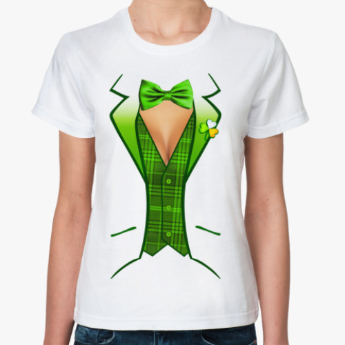 Классическая футболка с принтом Leprechaun girl