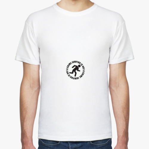 Футболка с принтом Jumping Is Not A Crime