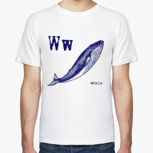 Футболка whale азбука