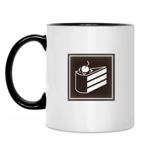 Кружка с принтом Portal (тортик)