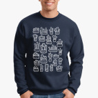 Коллекция смешных кактусов в горшочках