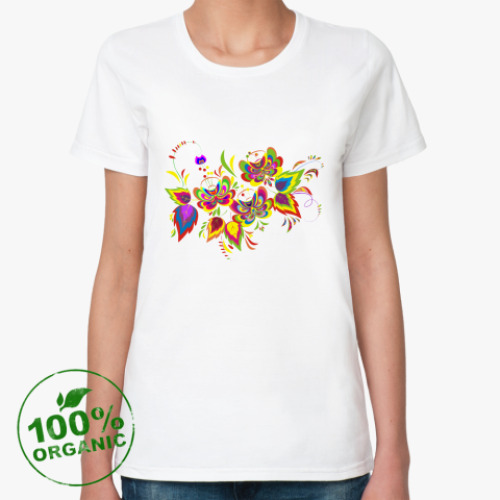 Женская футболка из органик-хлопка flowers