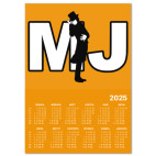 Календарь A4 2026, оранжевый 'Letters&Man'