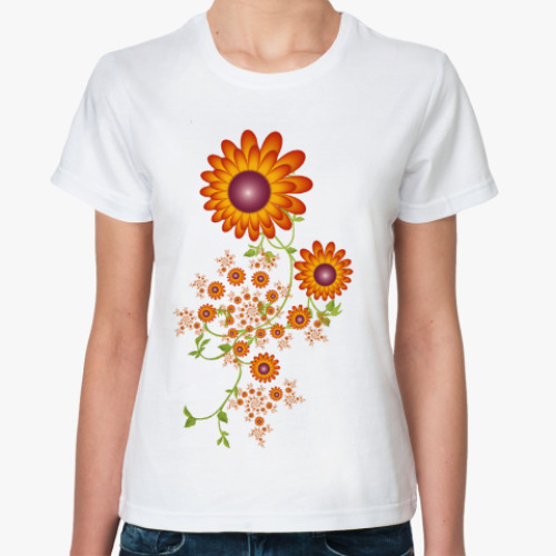 Классическая футболка Цветы