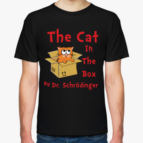 Футболка с принтом Кот Шрёдингера