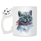 Кружка с футбольным мячиком