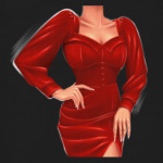 Арт «алое платье»