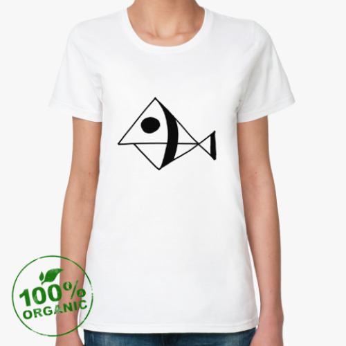 Женская футболка из органик-хлопка Рыба