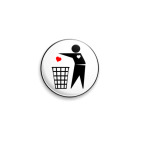 Значок 25 мм Throw out Heart
