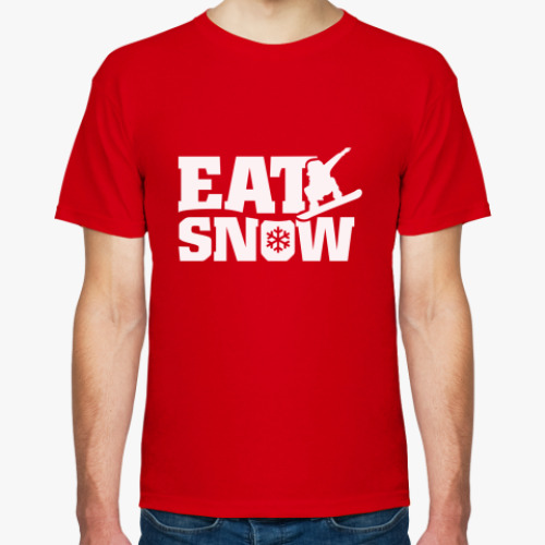 Футболка с принтом Ешь снег!