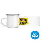 Кружка металлическая белая (круговая запечатка)