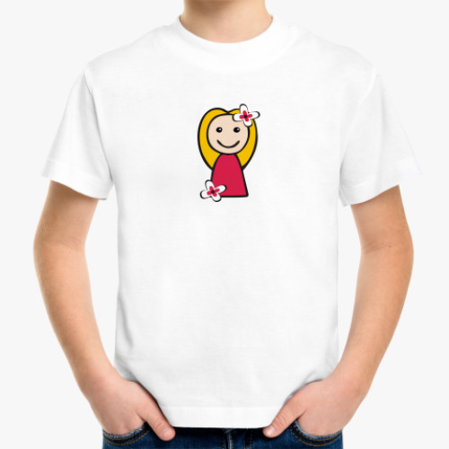 Детская футболка с принтом Flower Girl