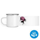 Кружка металлическая белая (круговая запечатка)