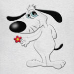 Собачка с цветком