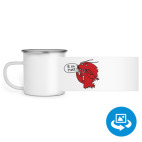 Кружка металлическая белая (круговая запечатка)