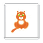 Магнит 6.5 x 6.5 см   рыжий кот