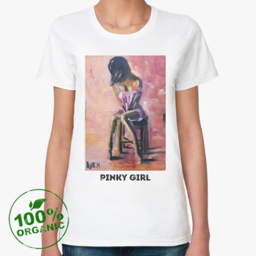 Женская футболка из органик-хлопка Pinky