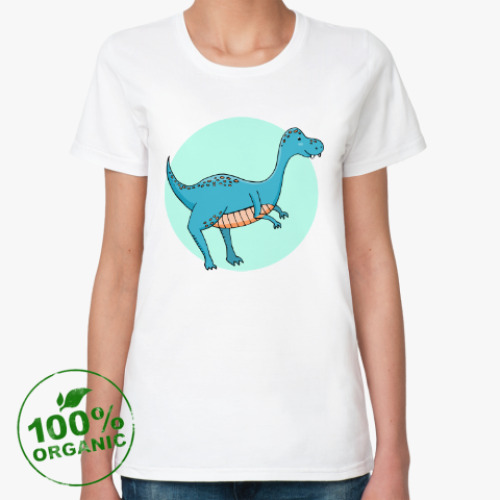 Женская футболка из органик-хлопка Динозаврик