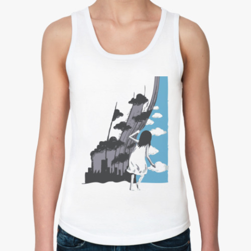 Женская майка с принтом Blue Sky!