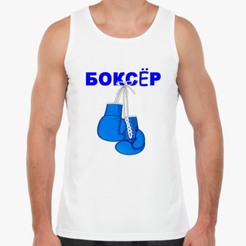 Майка с принтом Боксёр