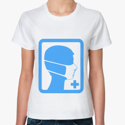 Классическая футболка с принтом Эпидемия