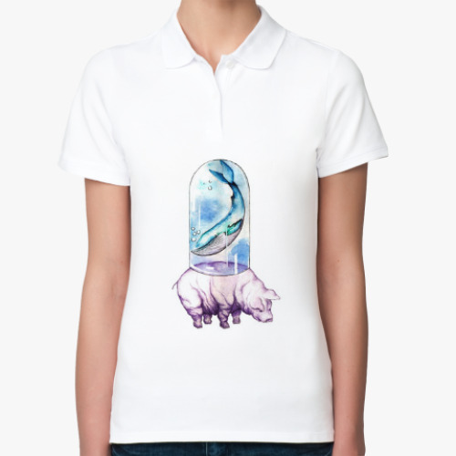Женская рубашка поло Whale&pig