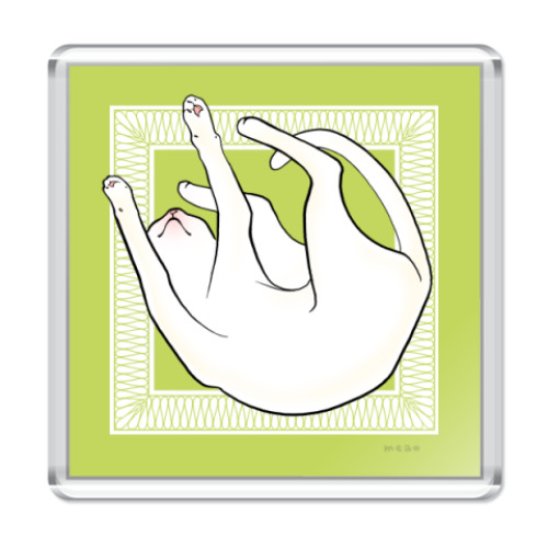 Магнит с принтом Кошка