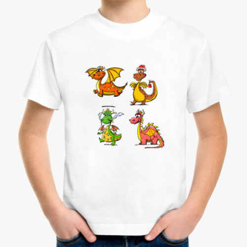 Детская футболка с принтом Дракончик