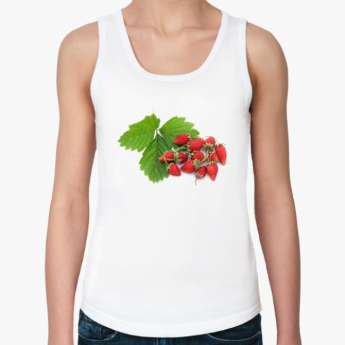 Женская майка с принтом  Земляника