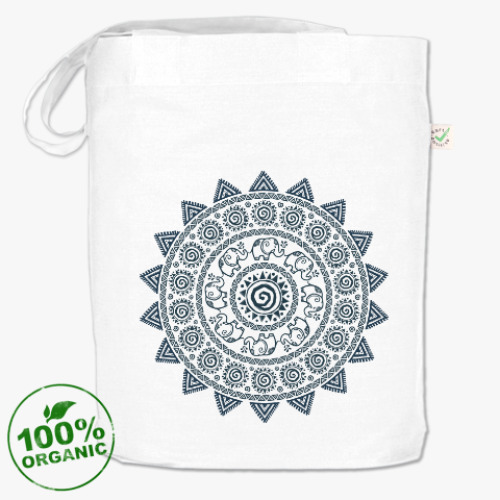 Сумка шоппер Мандала со слониками