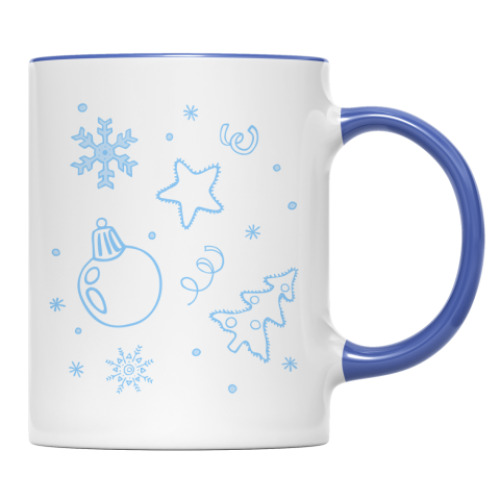 Кружка с принтом Новый год