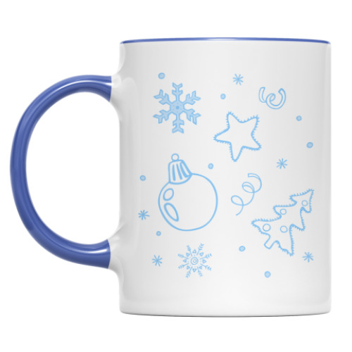 Кружка с принтом Новый год