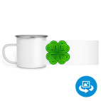 Кружка металлическая белая (круговая запечатка)