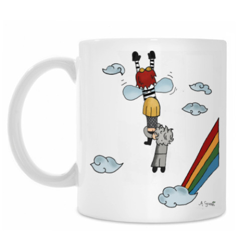 Кружка с принтом Полет мэтта