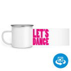 Кружка металлическая белая (круговая запечатка)